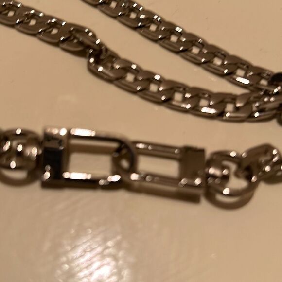 Unbranded 50" Attachable Long Wallet Crossbody Chain Cuban Silver Link New - Picture 3 of 8